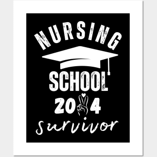 Nursing School Survivor, Nurse Graduation Posters and Art